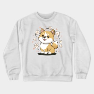 Sakura Shiba Inu Crewneck Sweatshirt